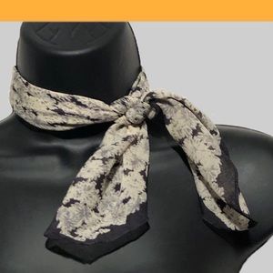 Vintage “Chrysanthemum” Silk Neck Scarf